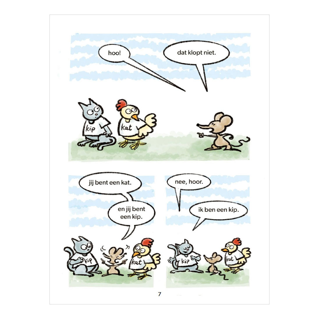 kip en kat - AVI M3 Stripboek