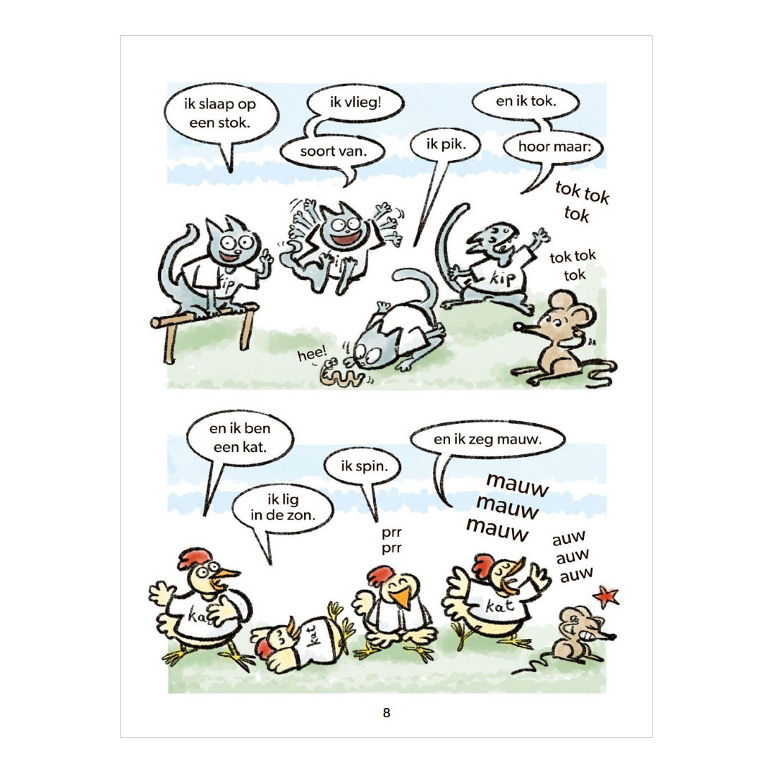 kip en kat - AVI M3 Stripboek