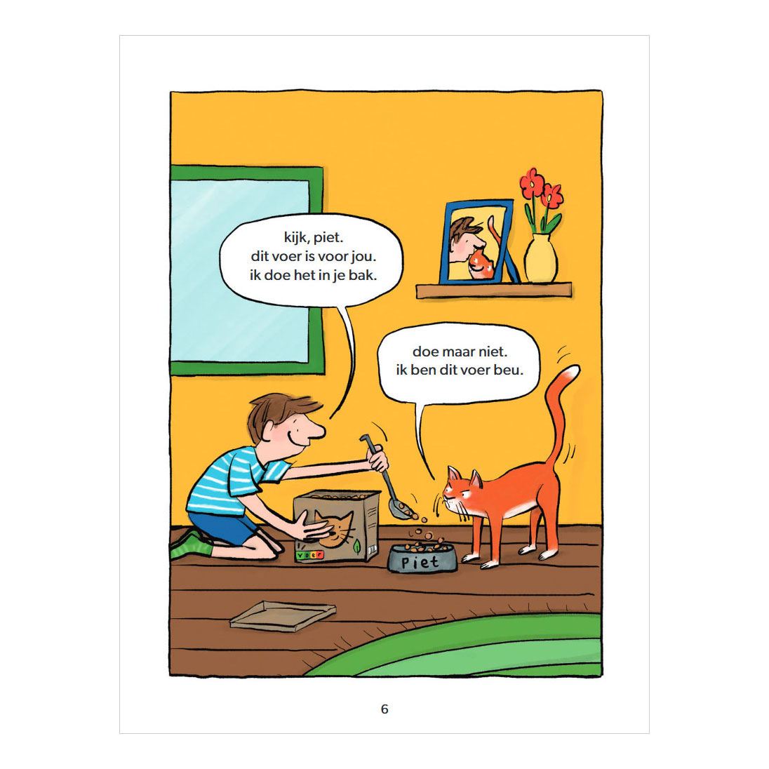 poes piet loopt weg - AVI Start Stripboek