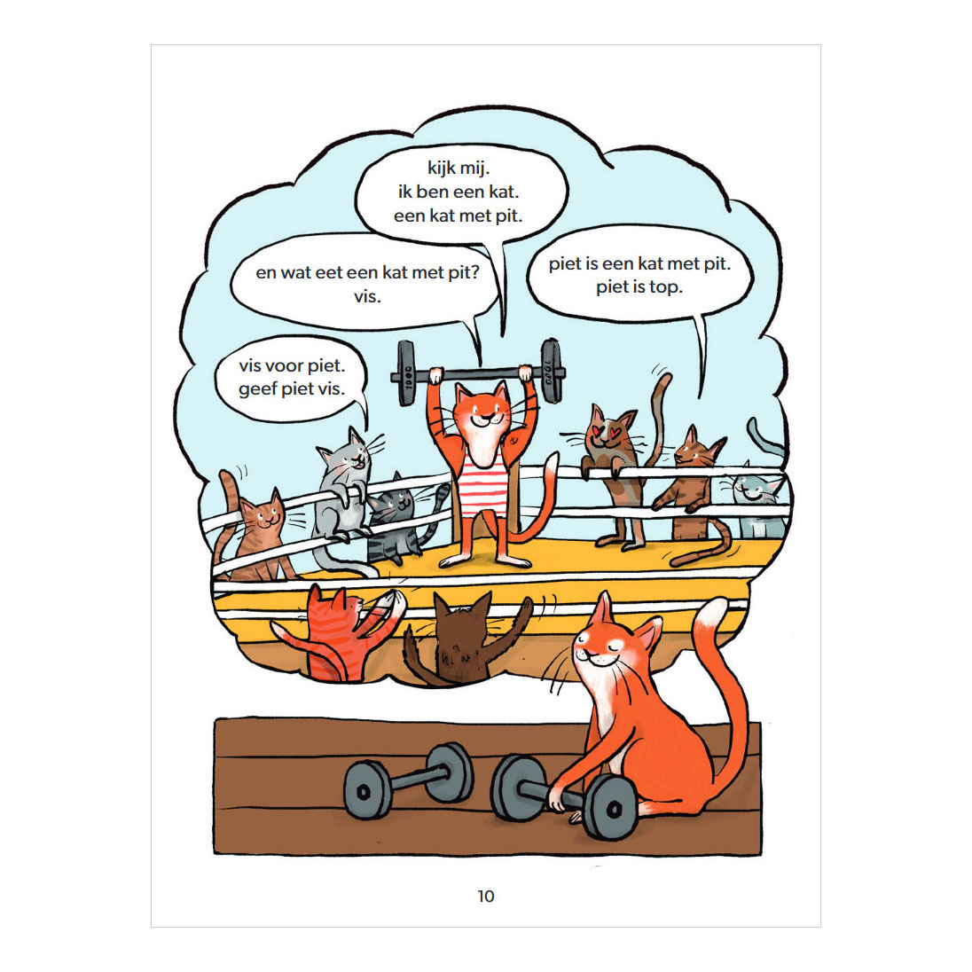 poes piet loopt weg - AVI Start Stripboek