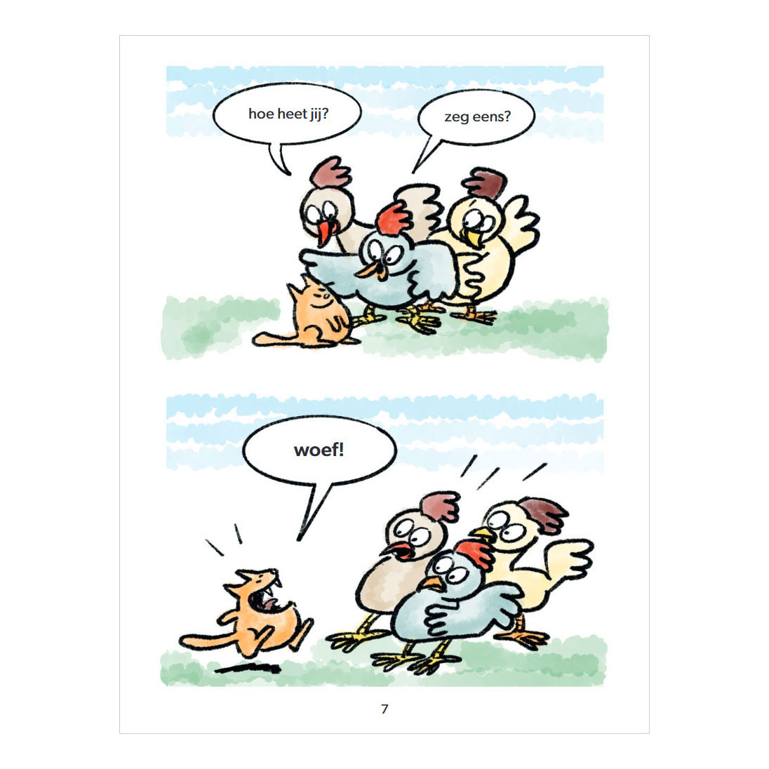 woef waakt - AVI Start Stripboek