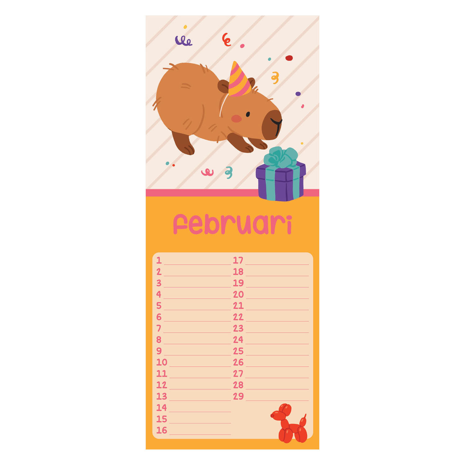 Verjaardagskalender - Capibara