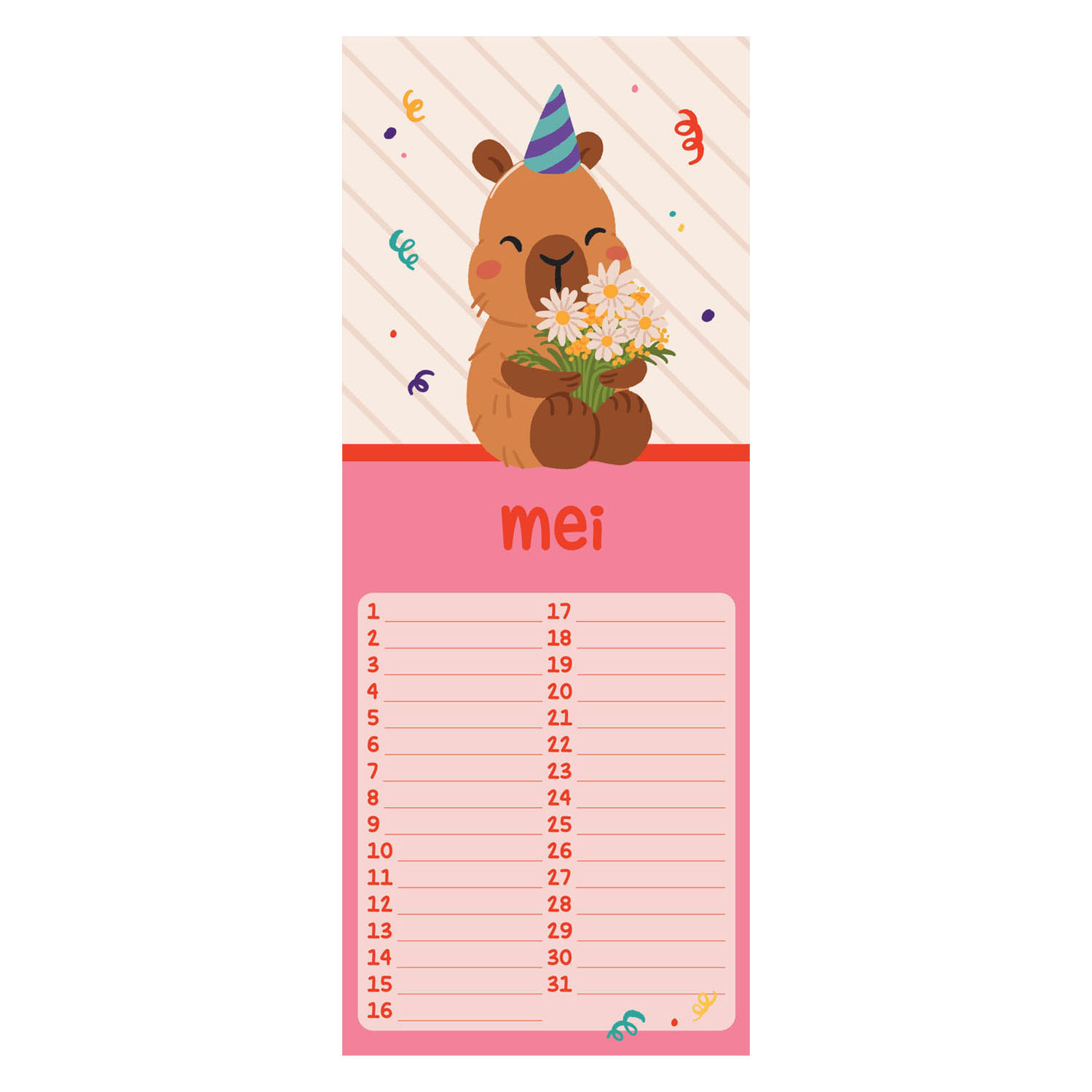 Verjaardagskalender - Capibara