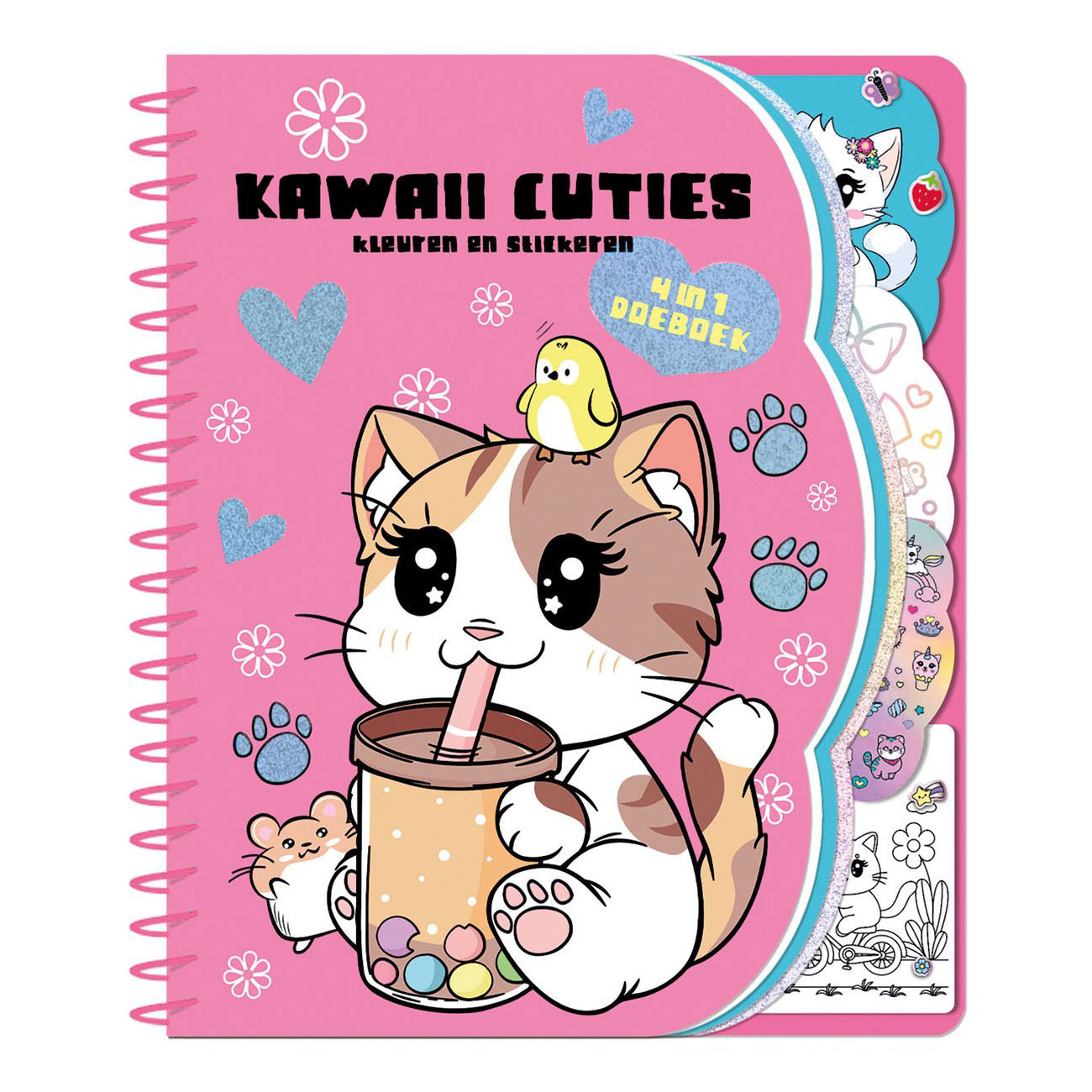4-in-1 Doeboek - Kawaii Cuties