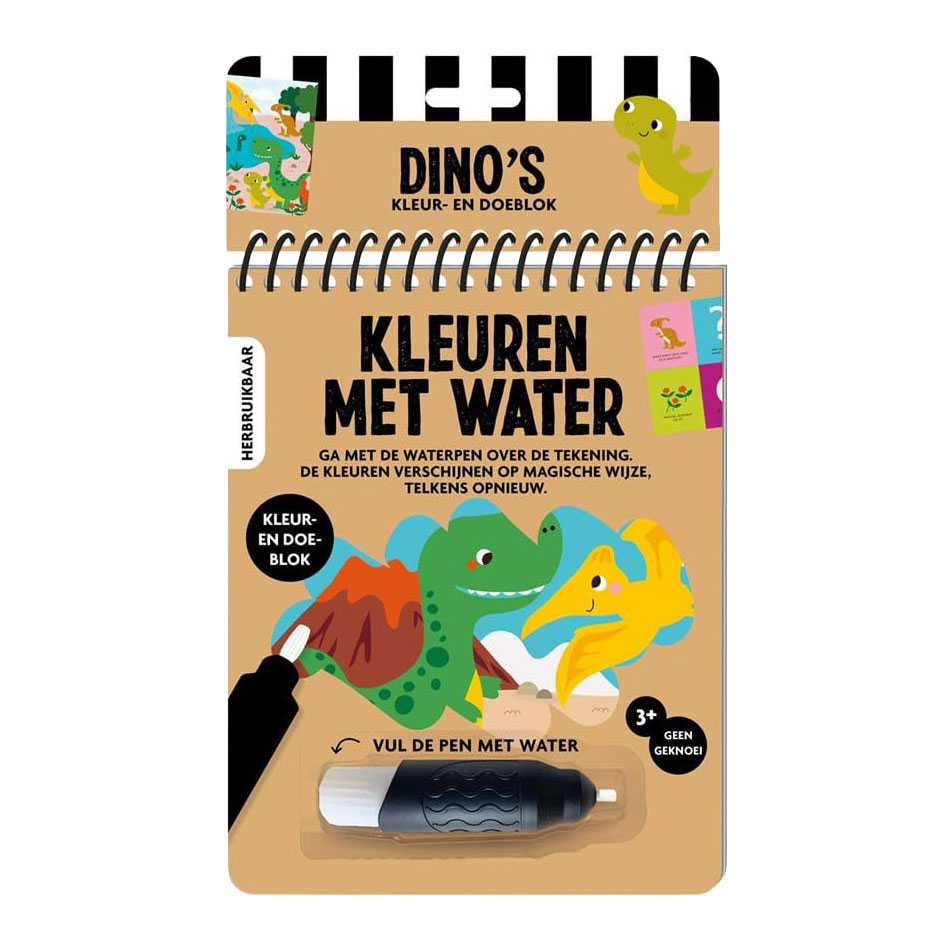 Kleuren met Water - Dino's