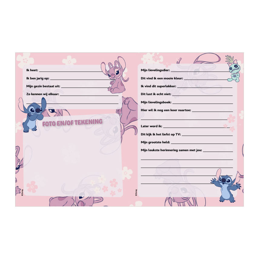 Vriendenboek - Lilo & Stitch