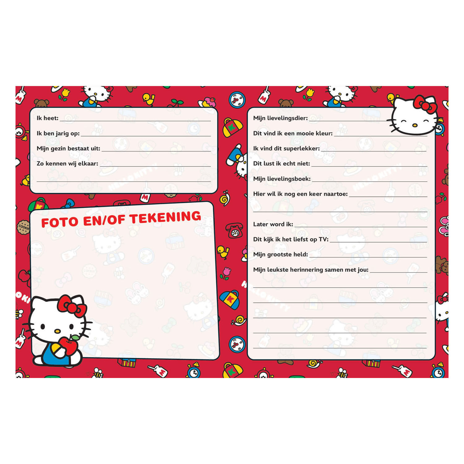 Vriendenboek - Hello Kitty Nieuw
