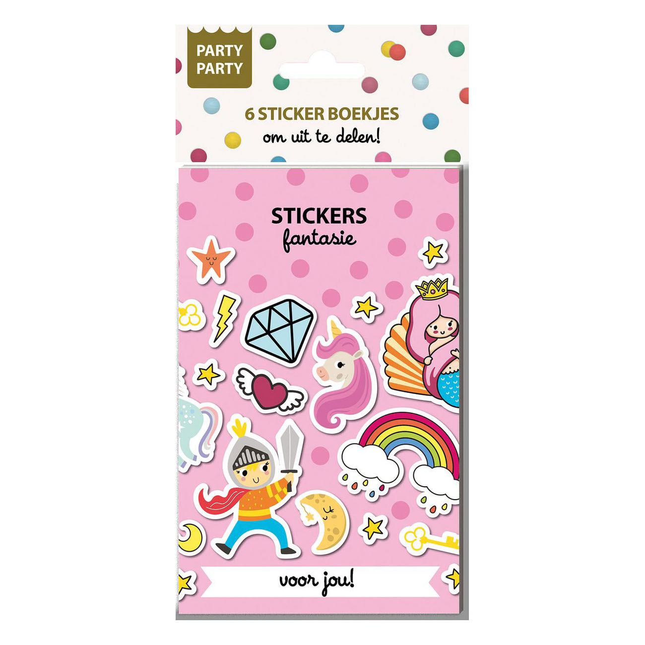 Party Party 6 Sticker Boekjes - Fantasie