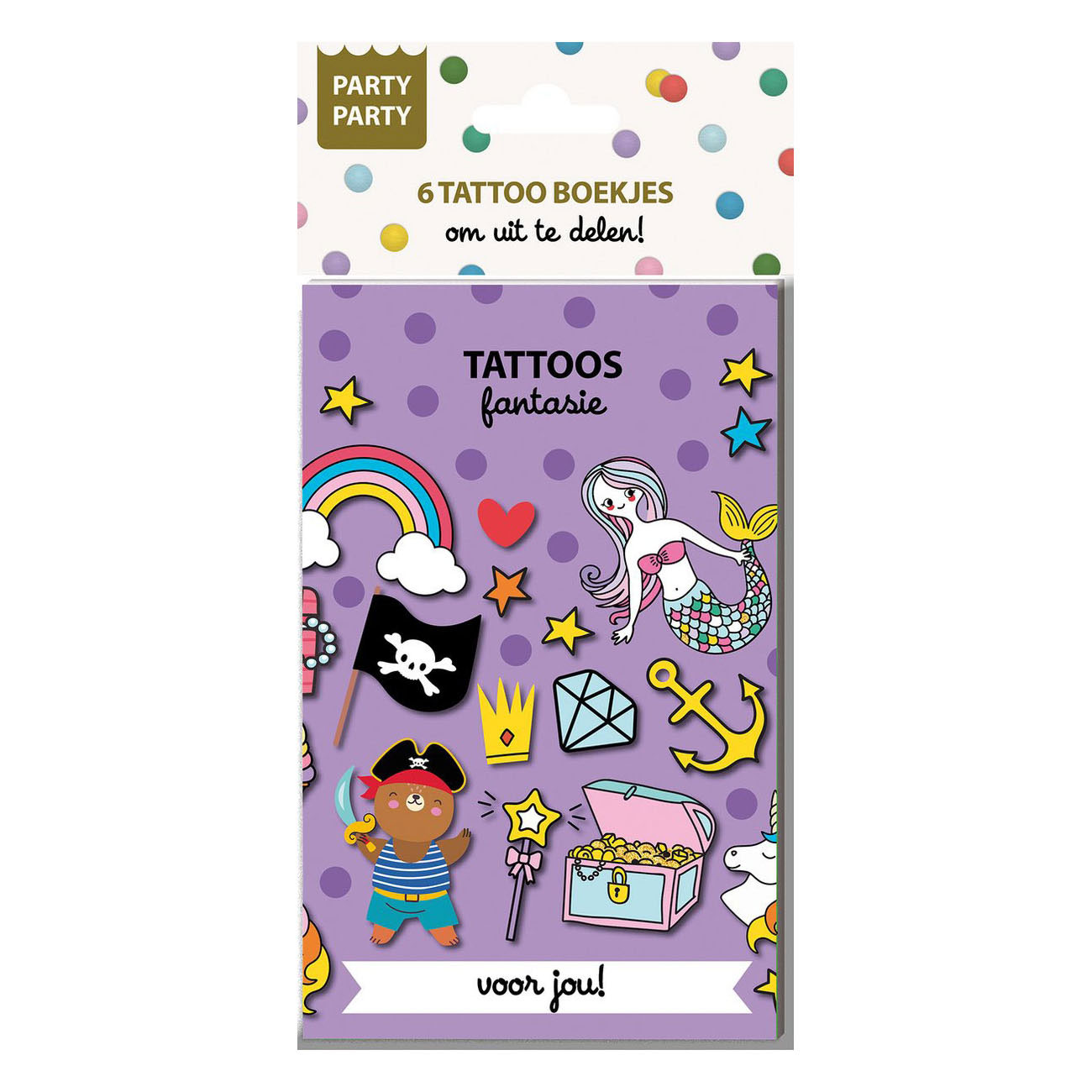 Party Party 6 Tattoo Boekjes - Fantasie