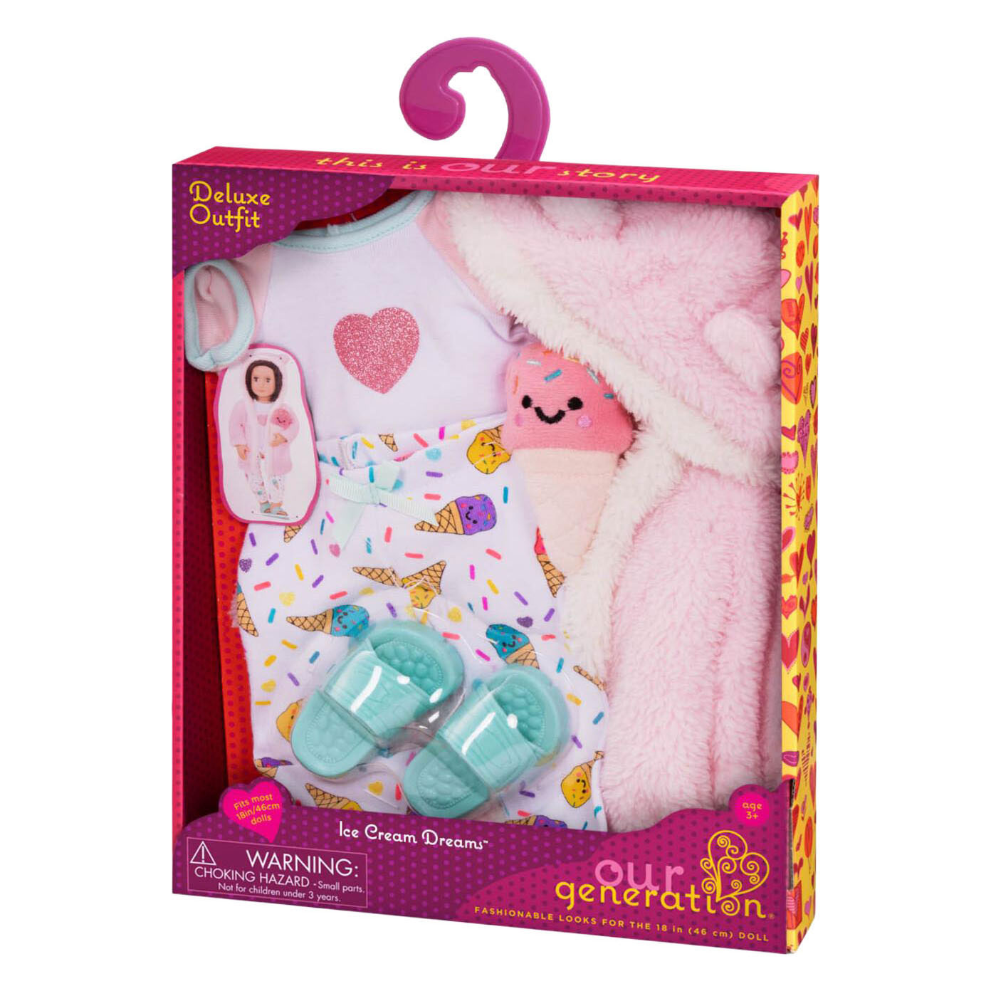 Deluxe Outfit Pyjama en Kamerjas voor Poppen