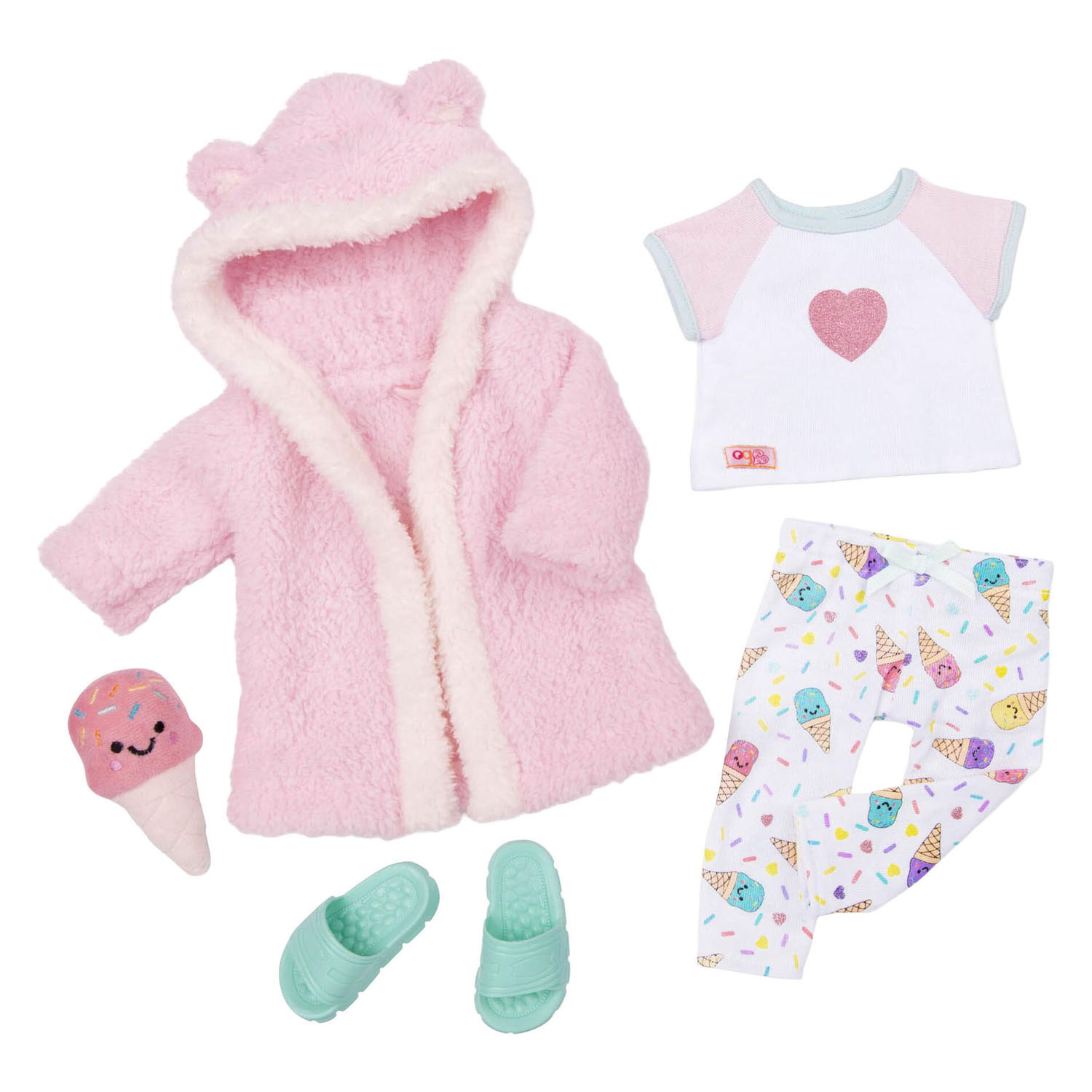 Deluxe Outfit Pyjama en Kamerjas voor Poppen