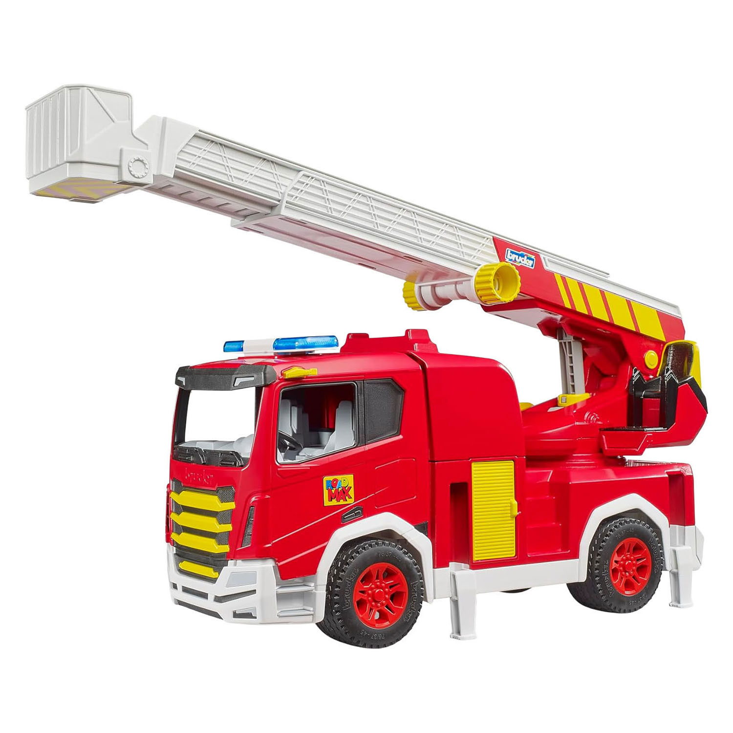 Bruder Roadmax Brandweerwagen met Draaibare Ladder