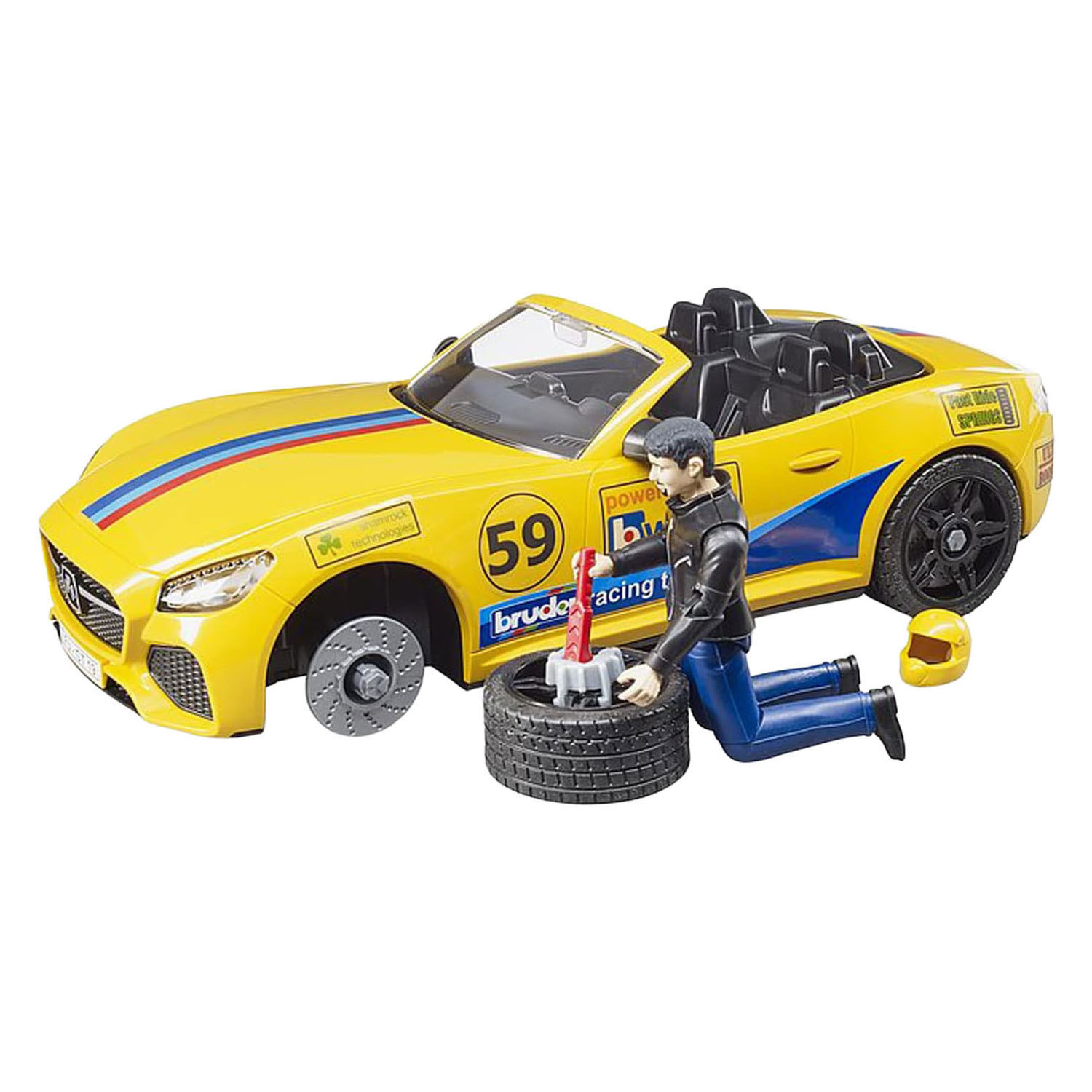 Bruder Dodge Ram 2500 Power Wagon met Race-Auto - 1:16