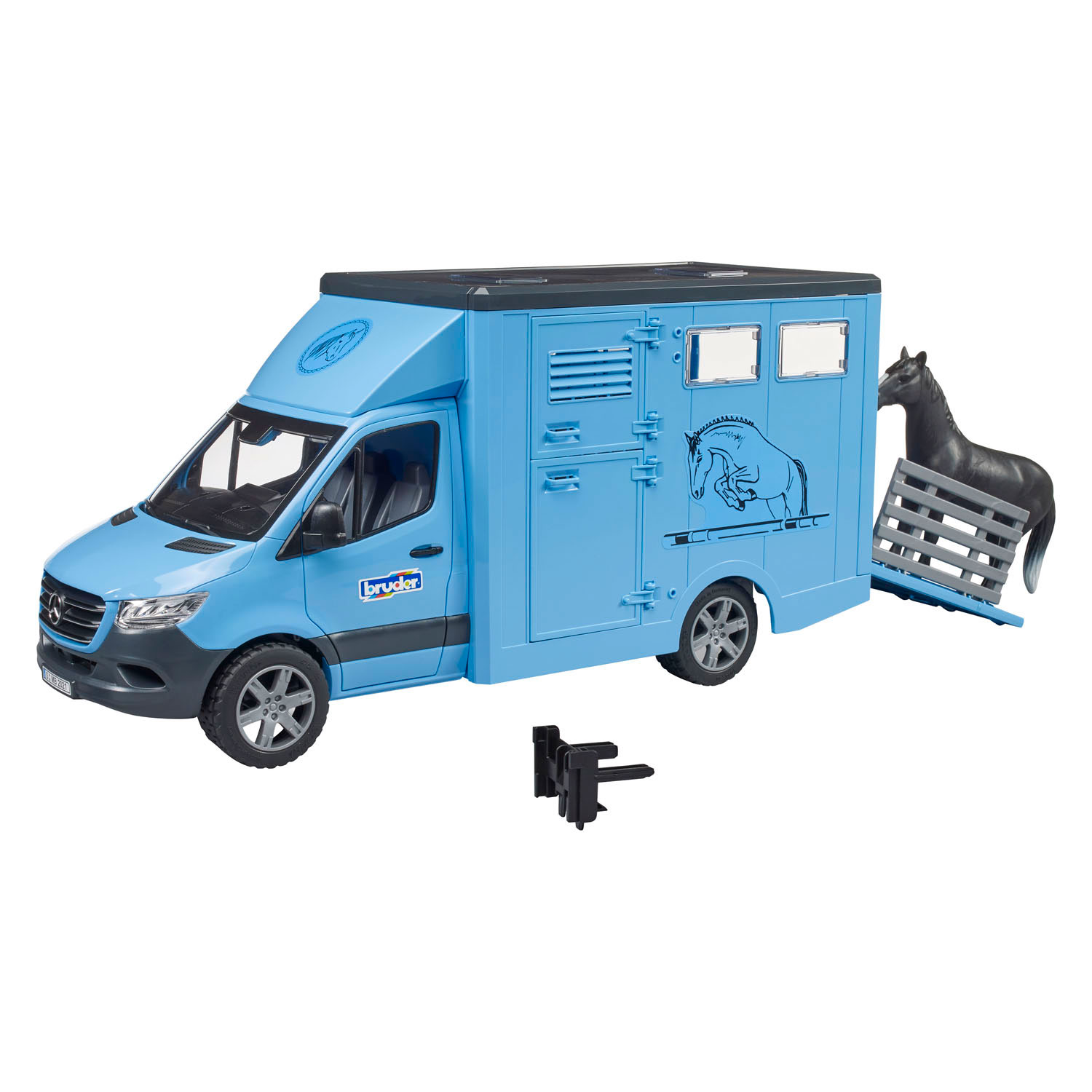 Bruder Mercedes Benz Sprinter transport de chevaux avec 1 cheval - 1:16