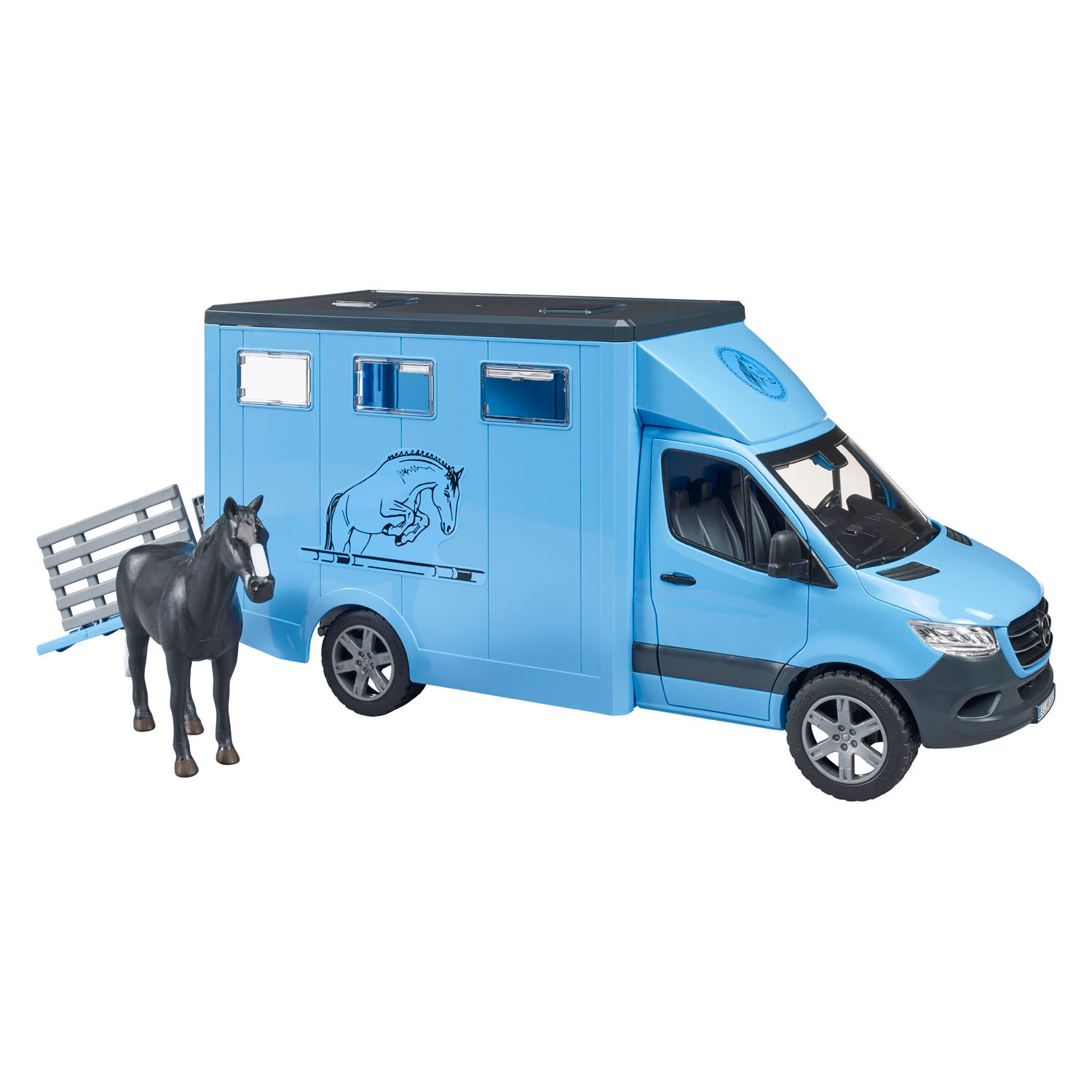 Bruder Mercedes Benz Sprinter transport de chevaux avec 1 cheval - 1:16