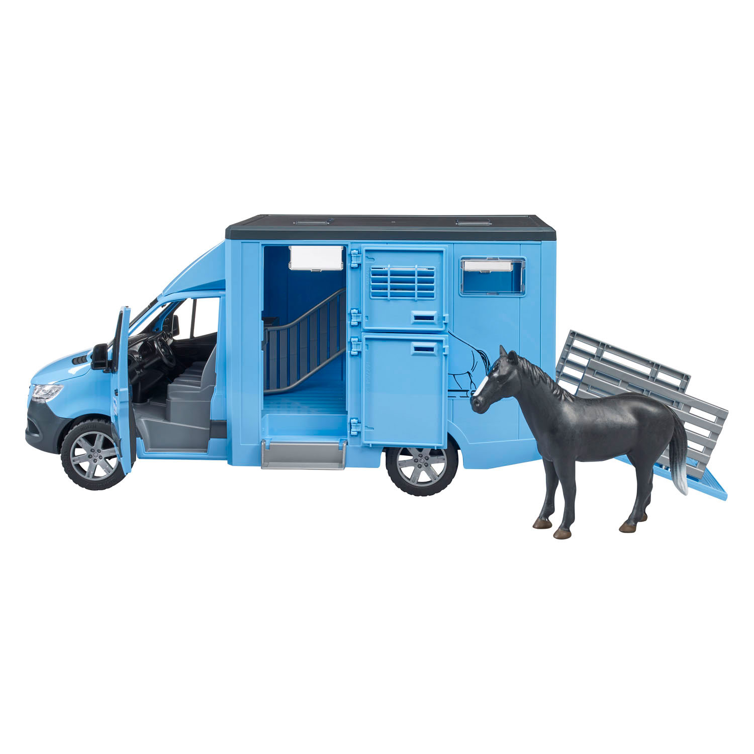 Bruder Mercedes Benz Sprinter transport de chevaux avec 1 cheval - 1:16