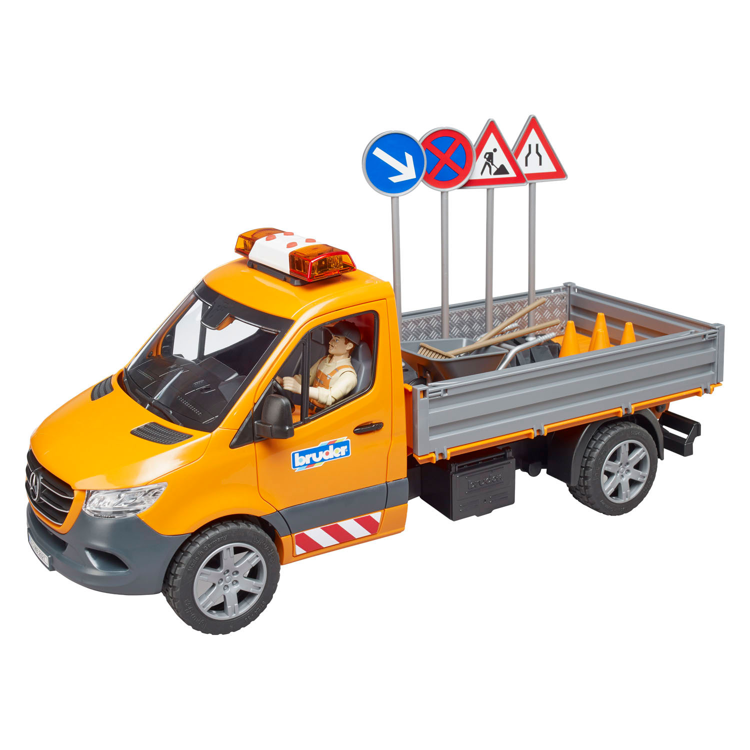 Bruder Mercedes Benz Sprinter Travaux routiers avec effets lumineux et sonores - 1:16