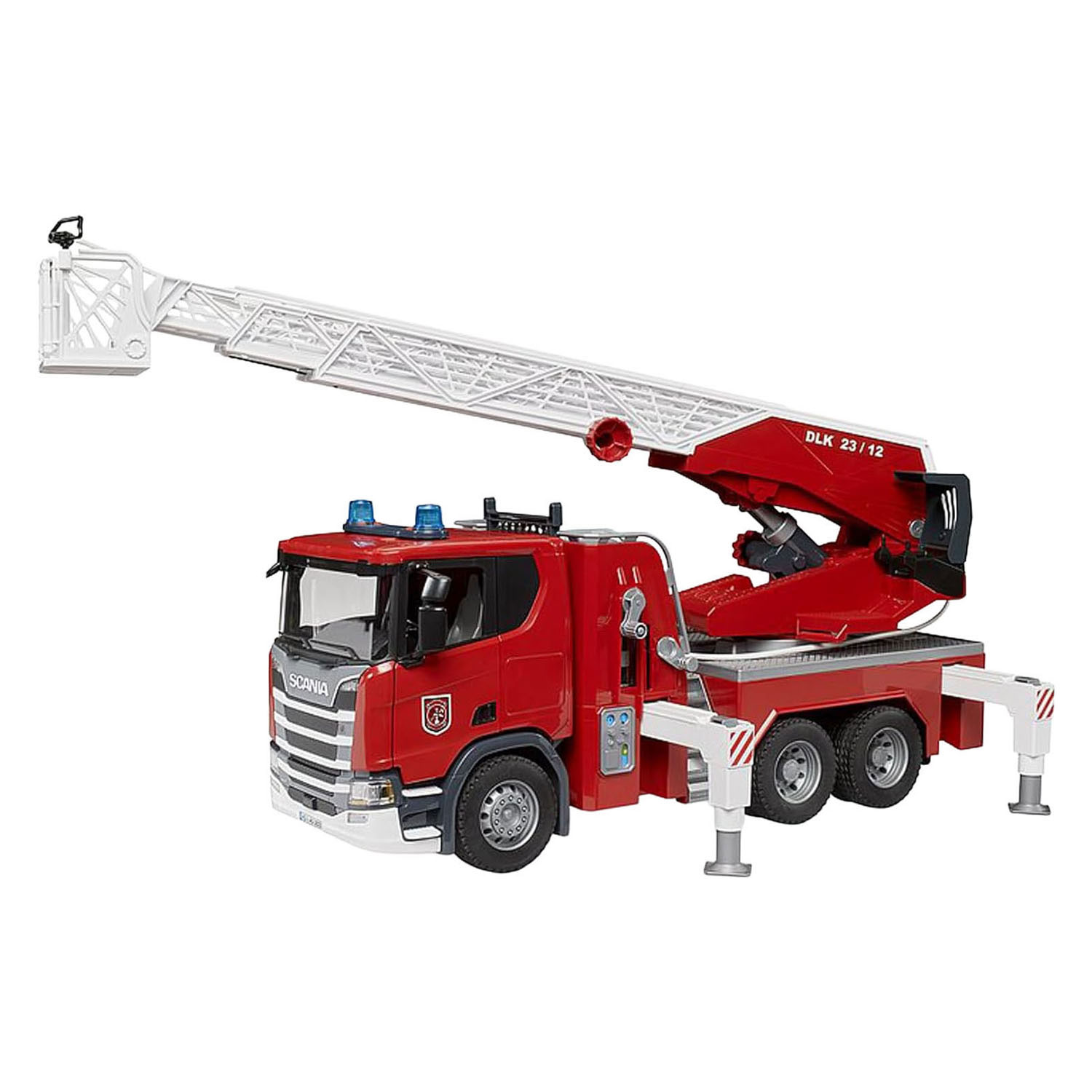 Bruder Scania Super 560R Brandweerladderwagen met Waterpomp - 1:16