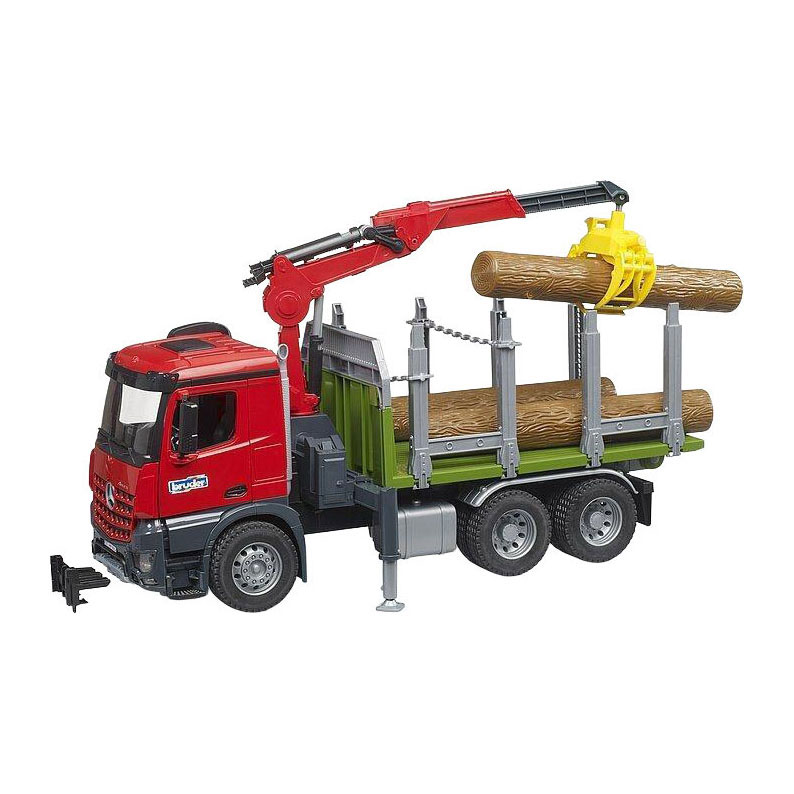 Bruder Mercedes-Benz Arocs Holztransporter mit 3 Baumstämmen - 1:16
