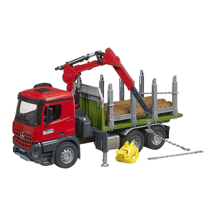 Bruder Mercedes-Benz Arocs Holztransporter mit 3 Baumstämmen - 1:16
