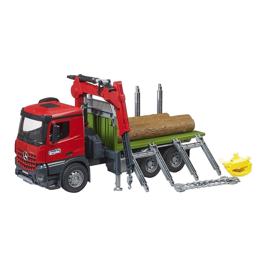 Bruder Mercedes-Benz Arocs Holztransporter mit 3 Baumstämmen - 1:16