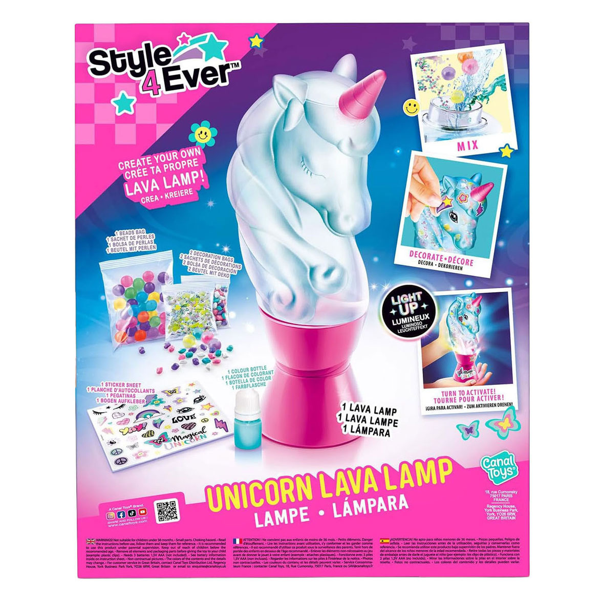 Style 4 Ever Eenhoorn Lava Lamp