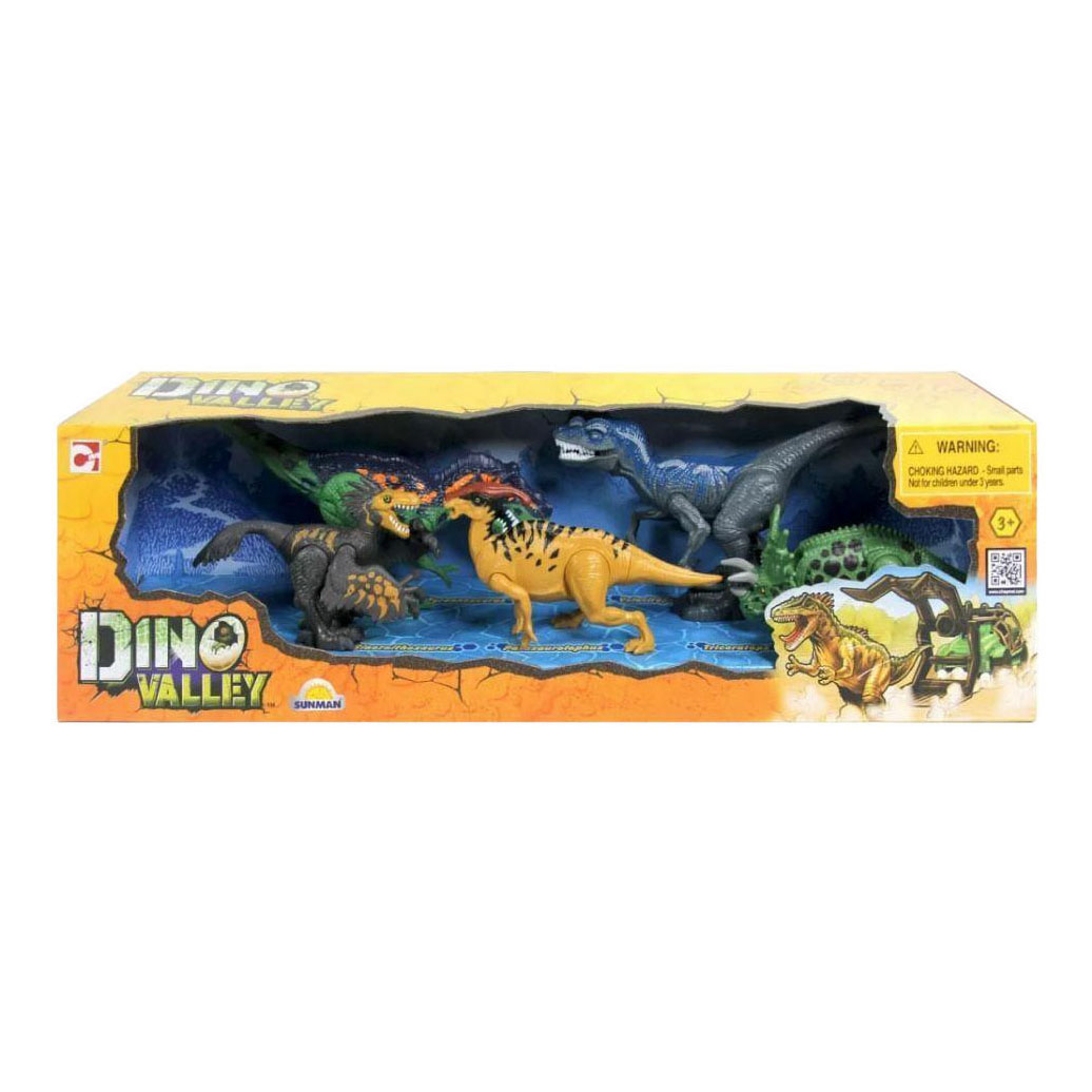 Coffret Dino Valley avec 5 dinosaures