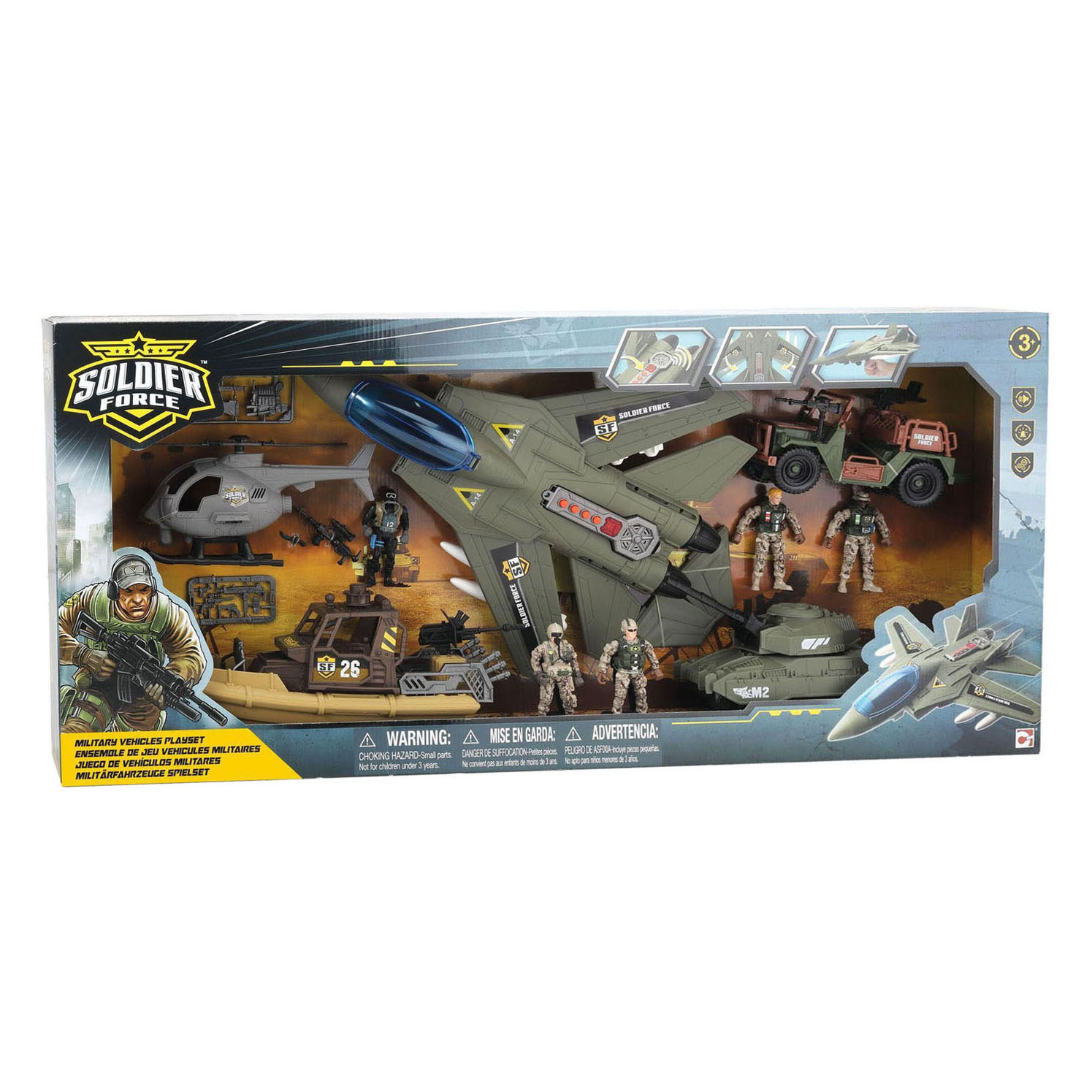 Ensemble de véhicules militaires Soldier Force - 10 pièces.