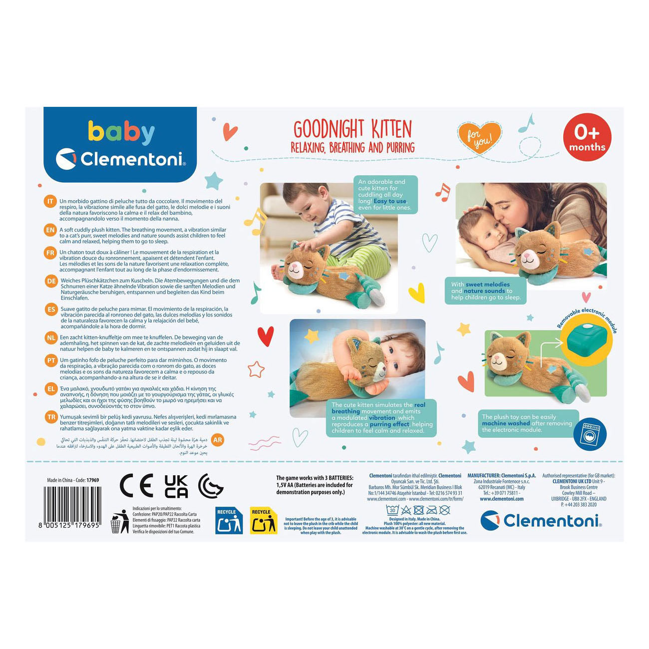 Clementoni Baby Schnurrende Kuschelkatze