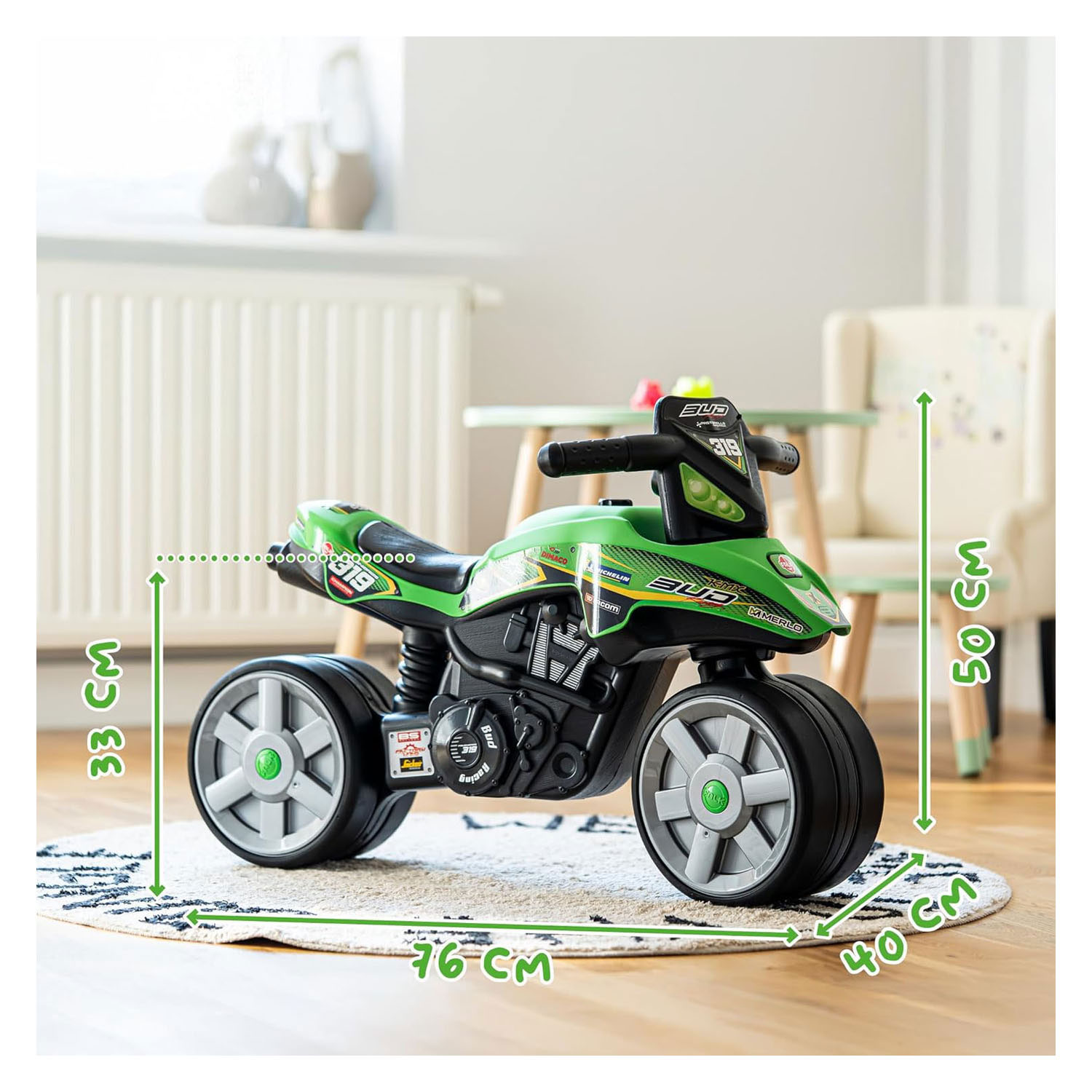 Falk Bud Racing Loopmotor met Fluisterbanden
