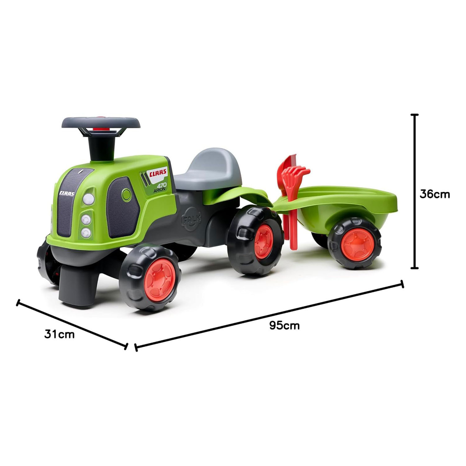 Claas Arion 470 Looptractor met Trailer