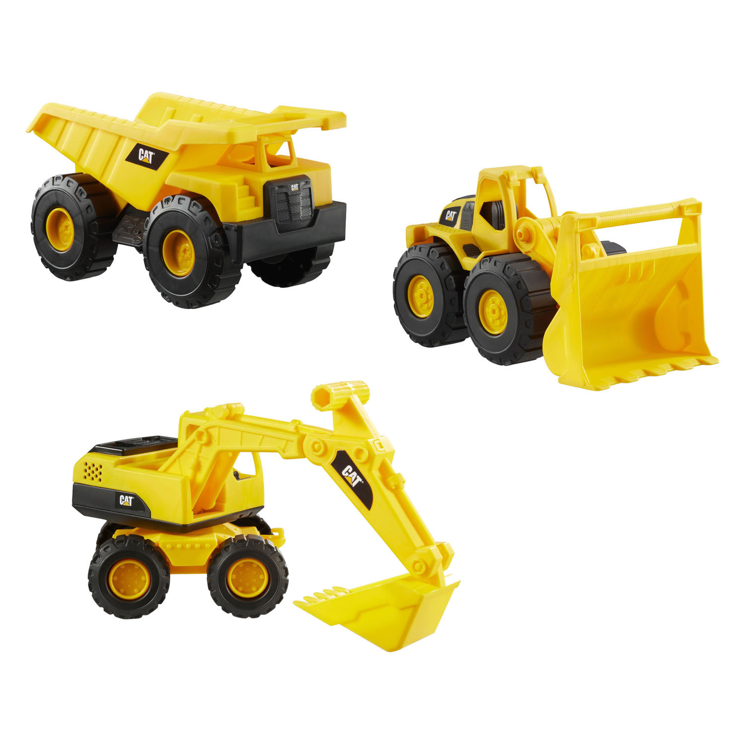 CAT Mini Crew Bouwvoertuigen 18cm - 3dlg.