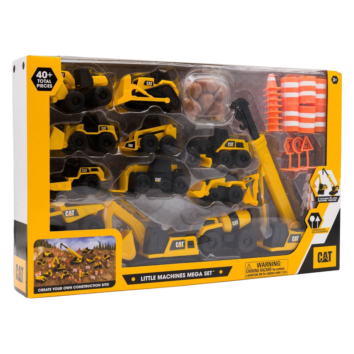 CAT Little Machines Mega Set Bouwvoertuigen - 40dlg.