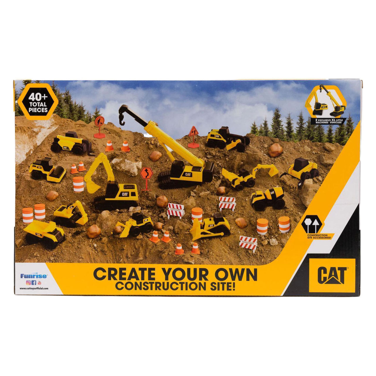 CAT Little Machines Mega Set Bouwvoertuigen - 40dlg.