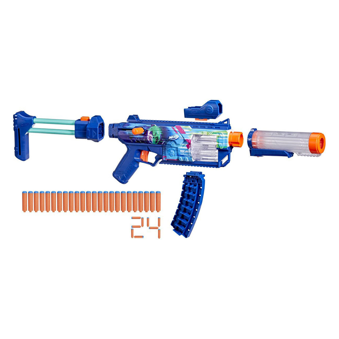Équipement Nerf Cyberlight Ghost - 24 fléchettes