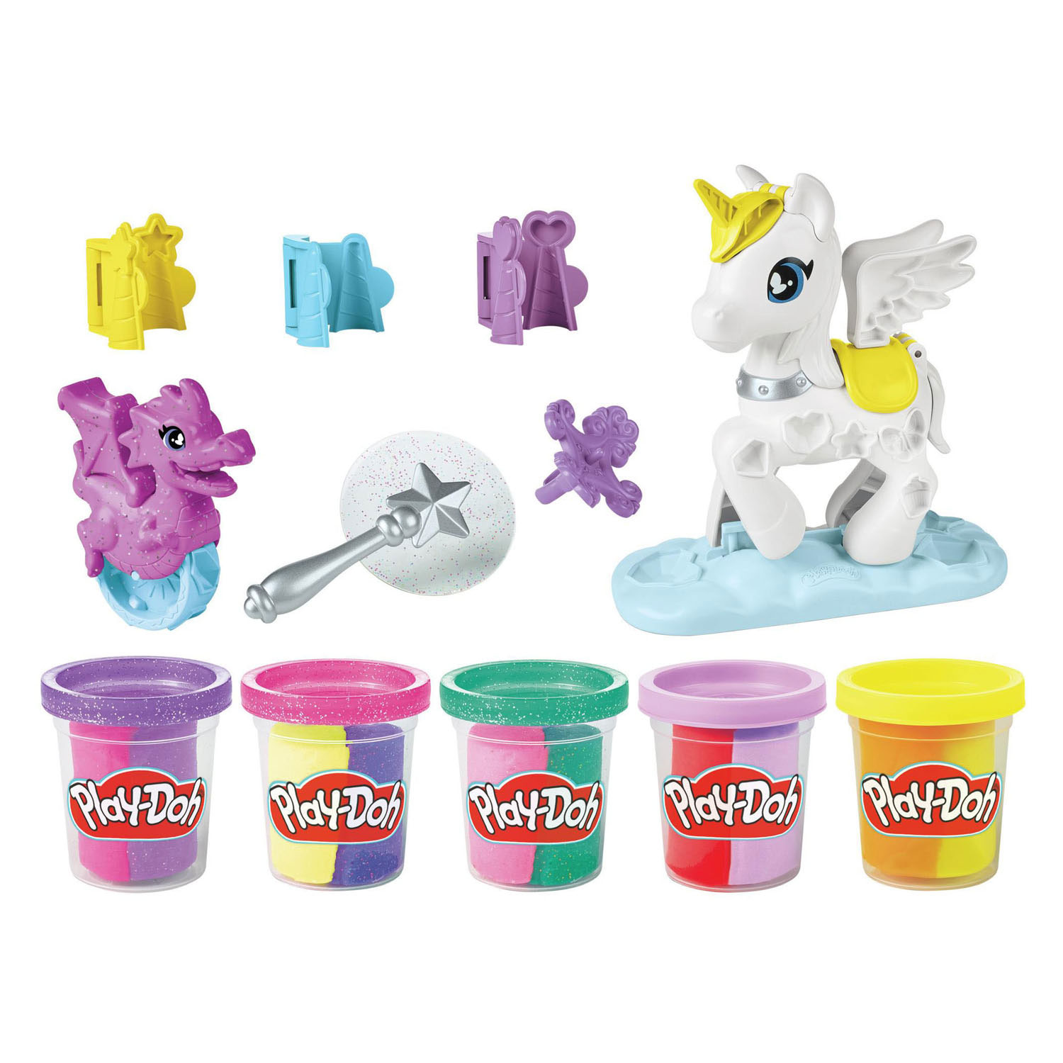 Play-Doh Magical Stylin Eenhoorn - 5 Kleipotjes