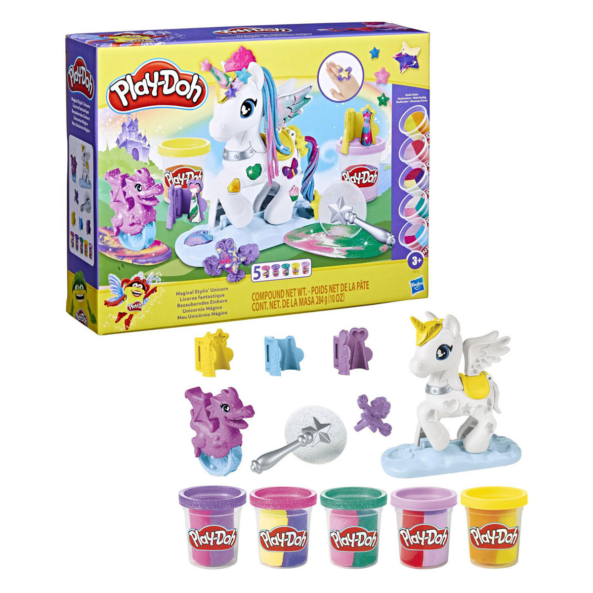 Play-Doh Magical Stylin Eenhoorn - 5 Kleipotjes