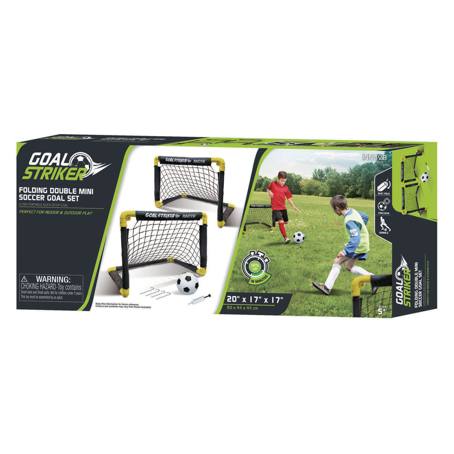 Opvouwbare Mini Voetbaldoelen Set 2 x 50 x 44 x 44 cm