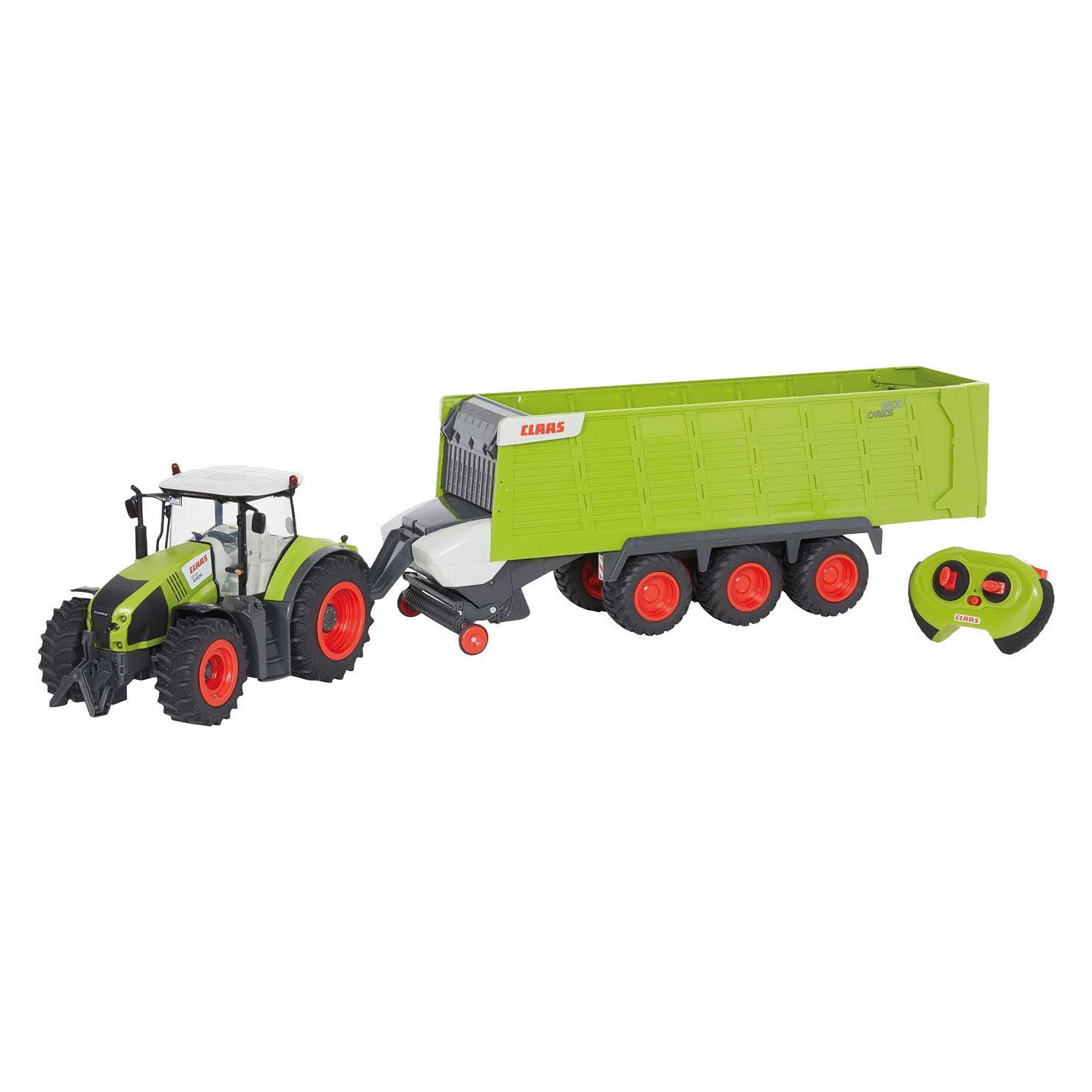RC 2.4GHz Bestuurbare Claas Axion 870 met Cargos 9600 Trailer - 1:16