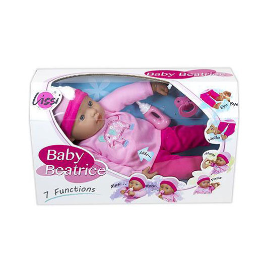 Babypop Beatrice met Functies - 38cm