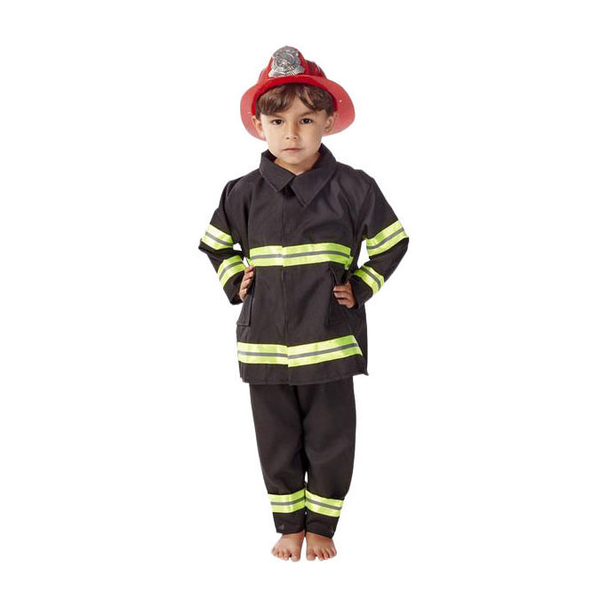 Verkleedpak Brandweerman met Helm - Maat 98
