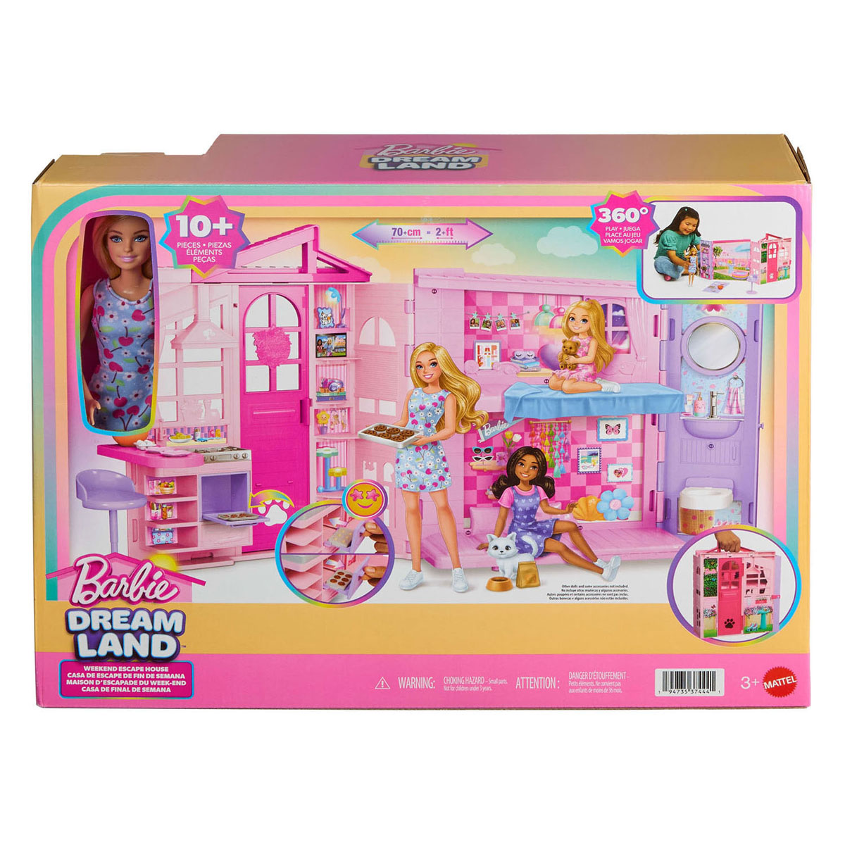 Barbie Weekend Escape Huis met Modepop - 10+dlg.