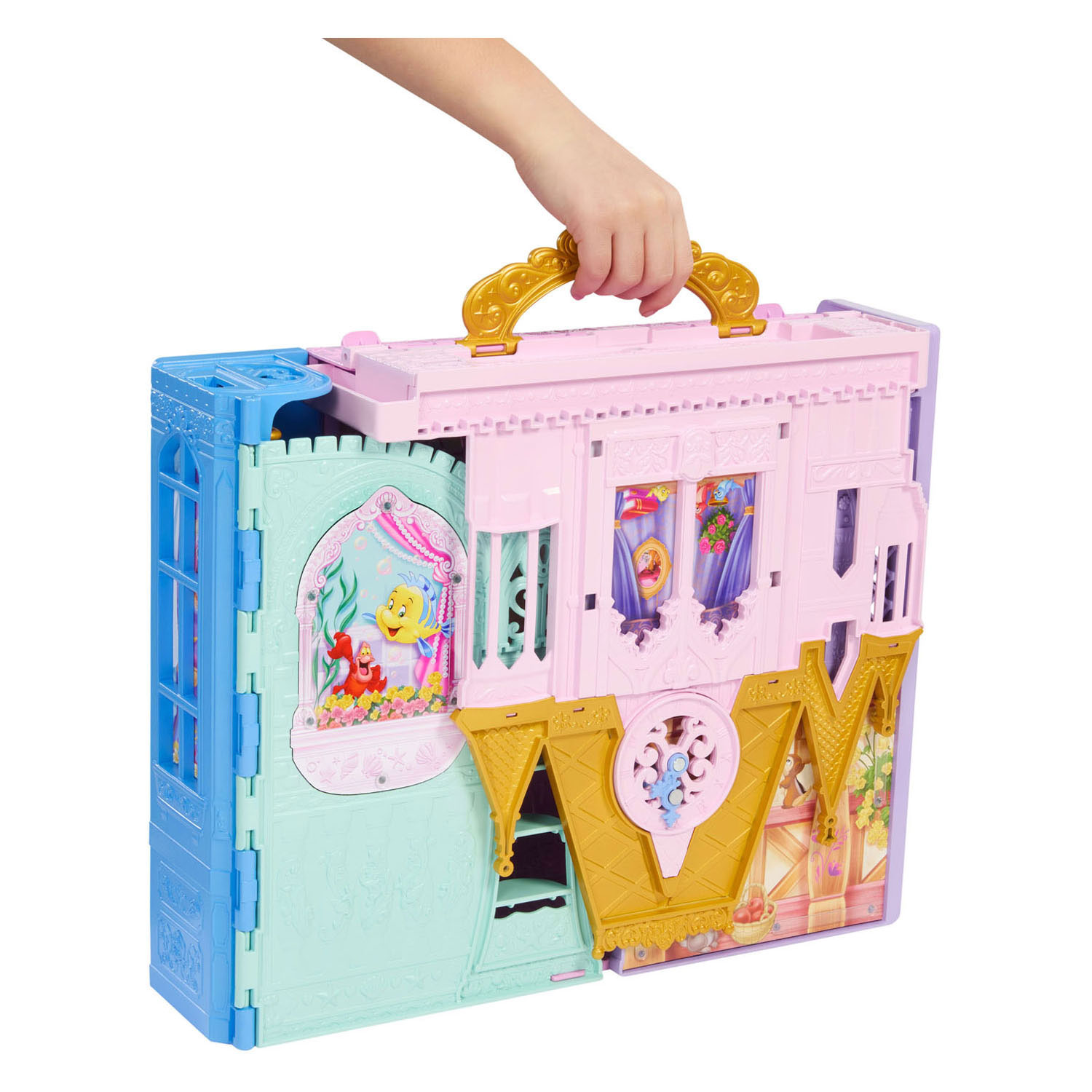 Disney Princess Rapunzel Pop en Close & Carry Kasteel Speelset