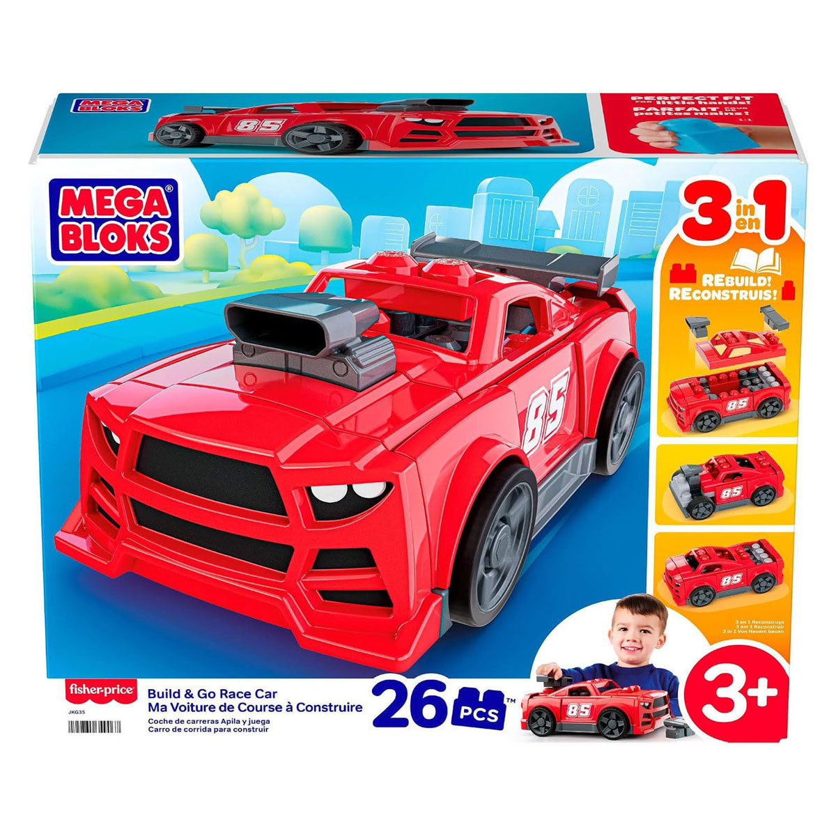 Mega Bloks Bouw en Rij Raceauto - 26dlg.