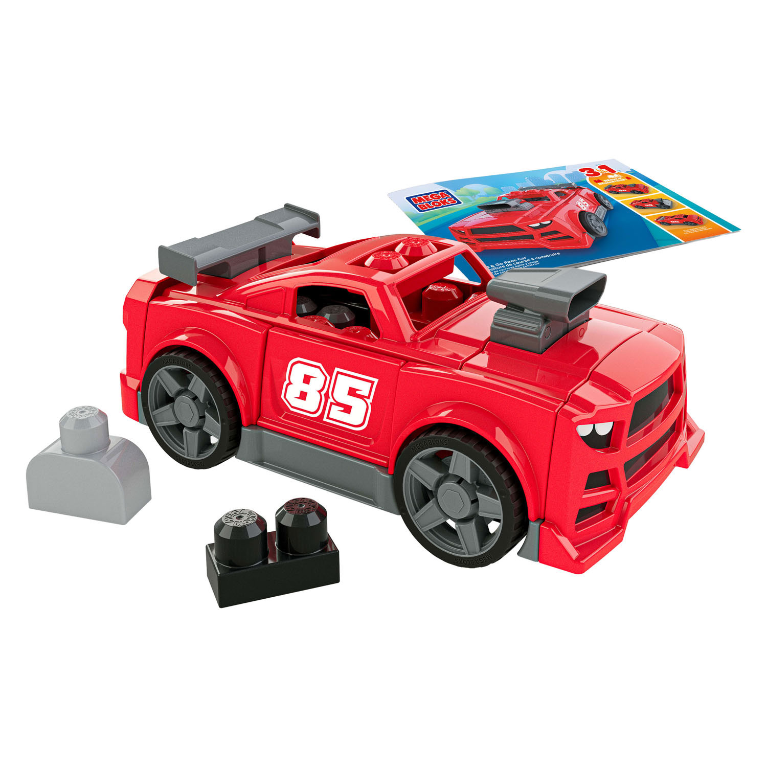 Mega Bloks Bouw en Rij Raceauto - 26dlg.