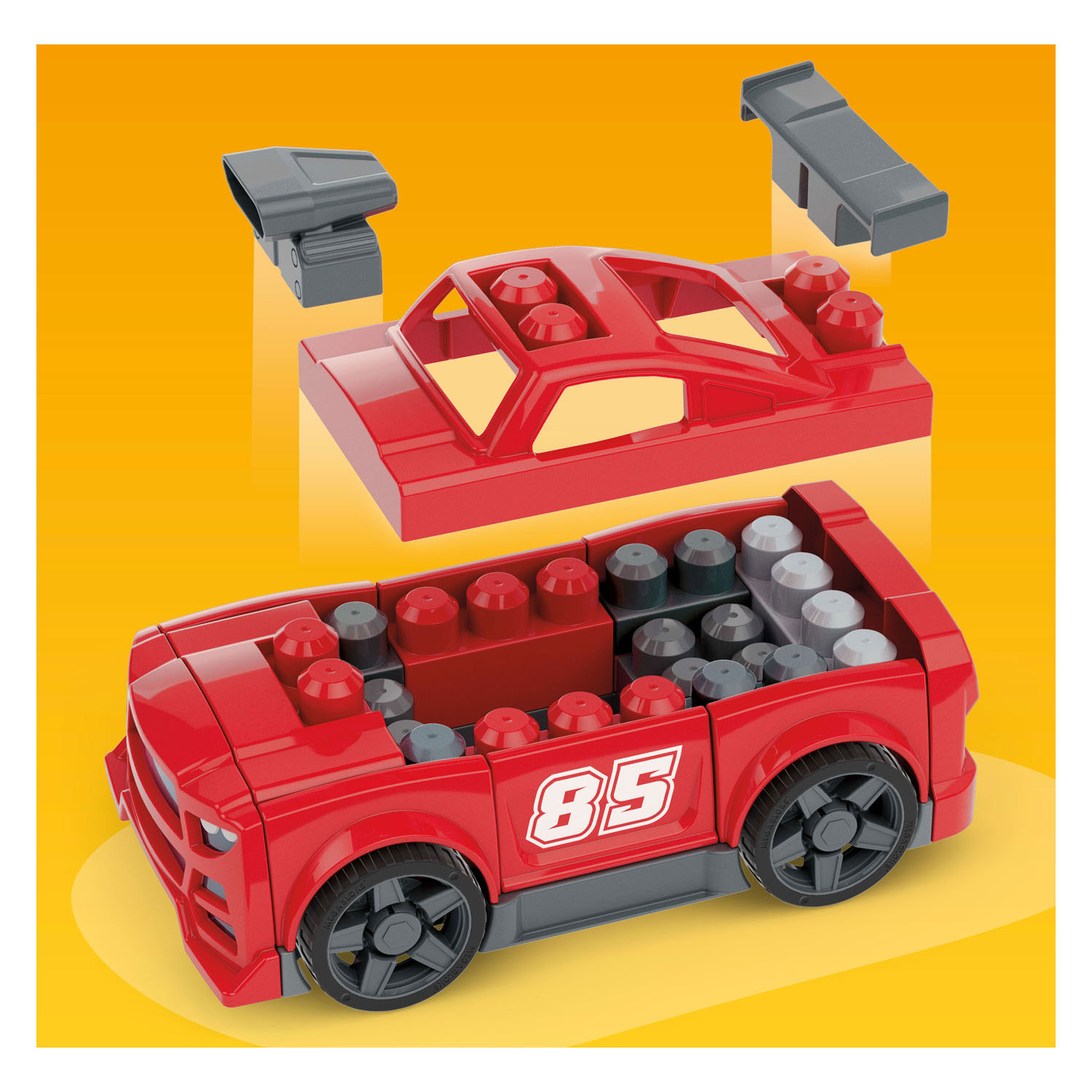 Mega Bloks Bouw en Rij Raceauto - 26dlg.