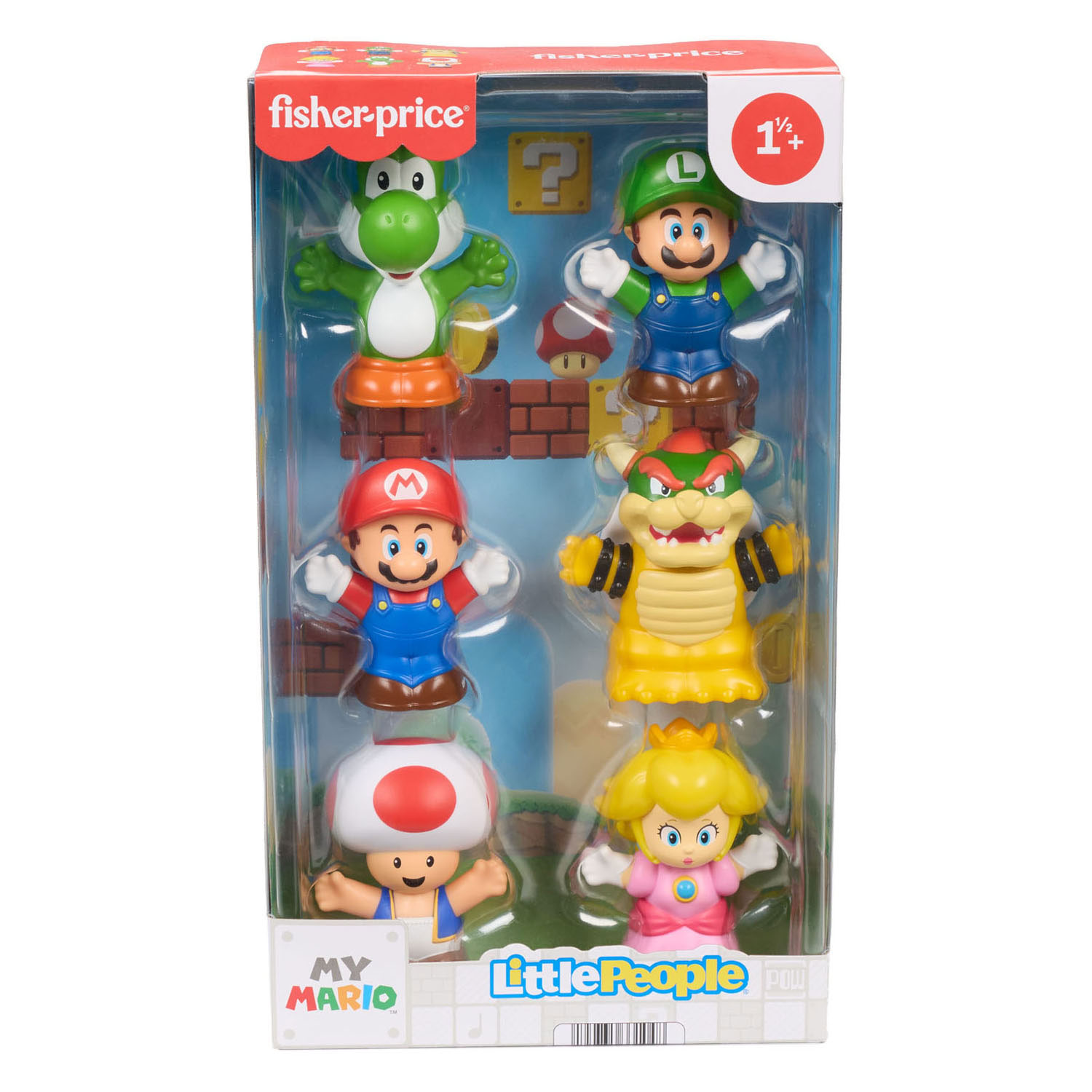 Fisher Price Little People Super Mario Speelgoedset - 6dlg.