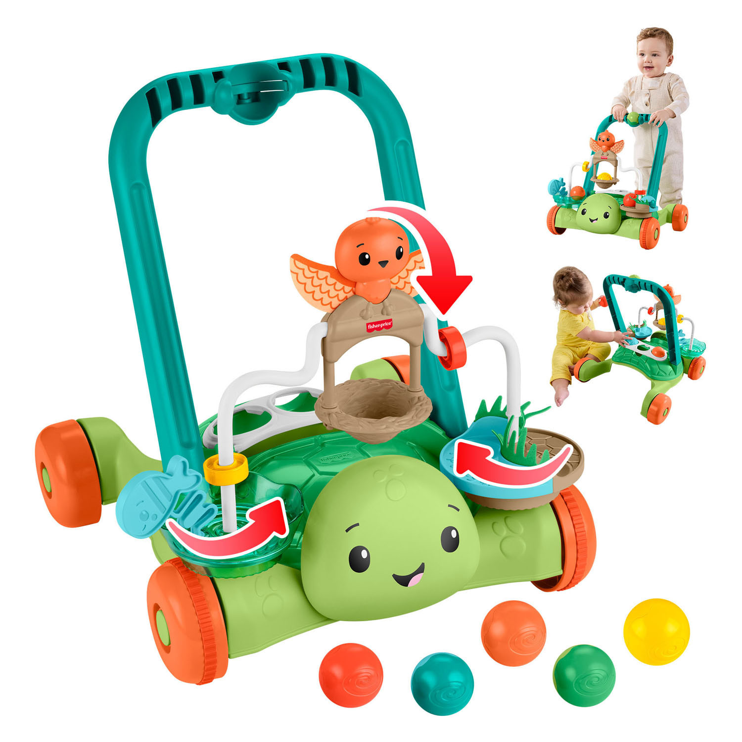 Fisher Price Schildpad Loopwagentje