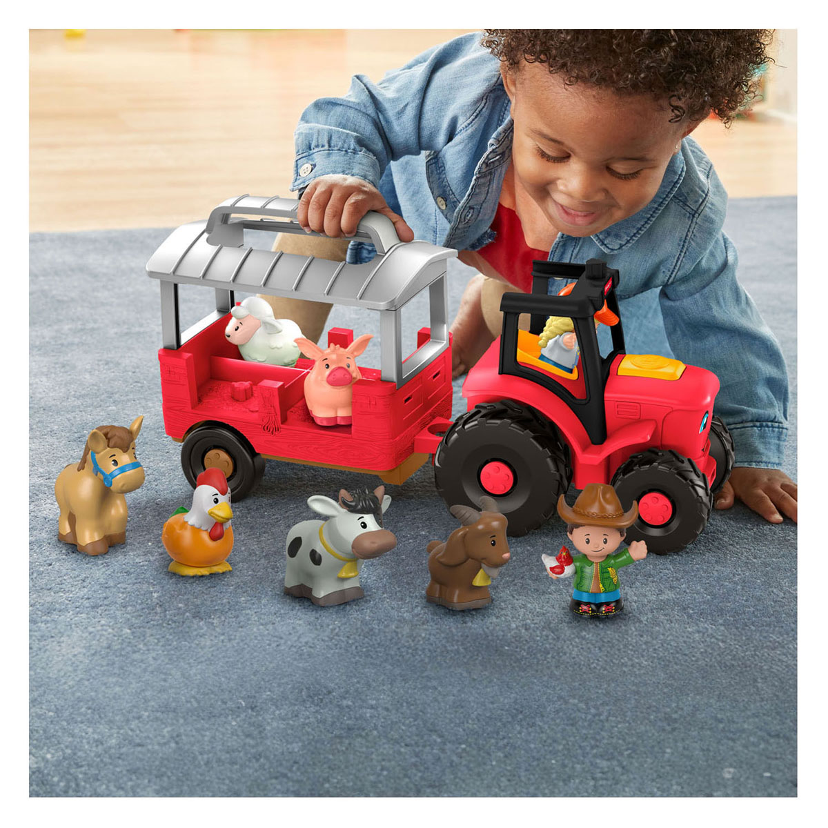 Fisher Price Little People Dierenverzorgingsboerderij Tractor Cadeauset
