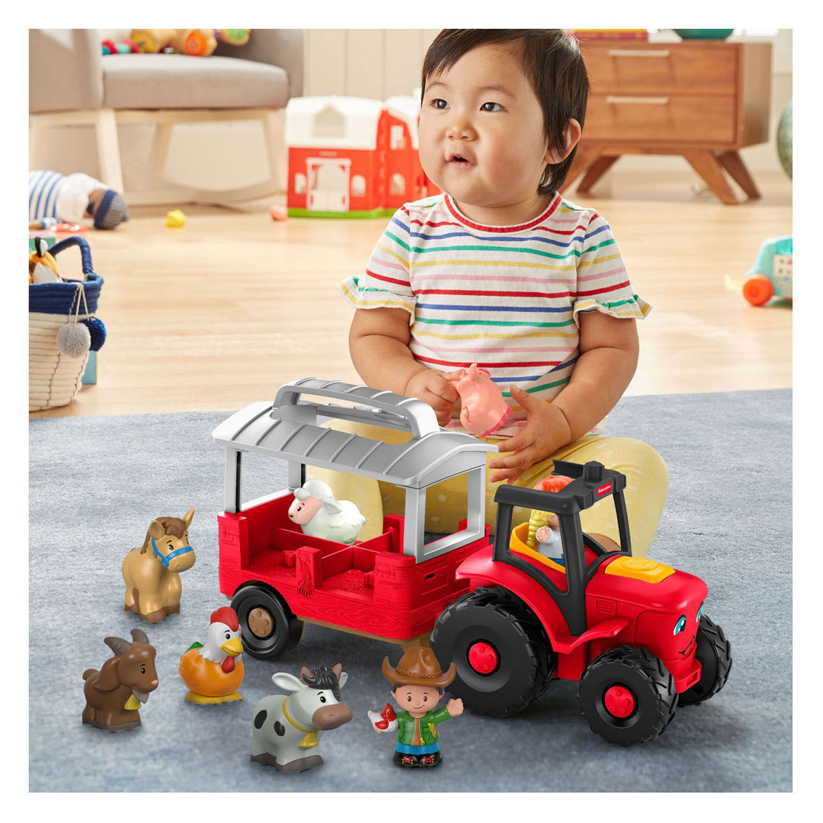 Fisher Price Little People Dierenverzorgingsboerderij Tractor Cadeauset